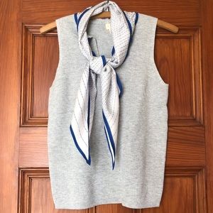 Anthro Moth Tie Neck Sleeveless Sweater Top